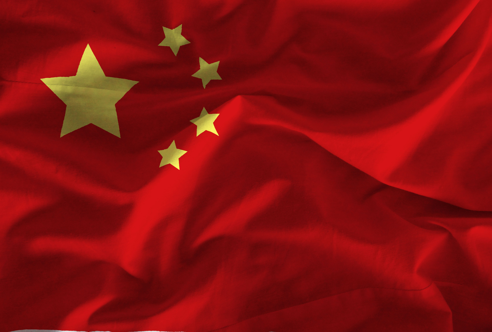 China Flag Textured on Background